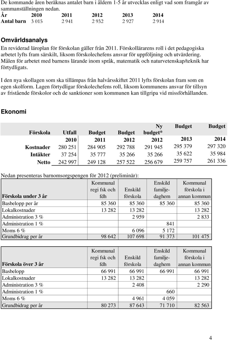 Förskollärarens roll i det pedagogiska arbetet lyfts fram särskilt, liksom förskolechefens ansvar för uppföljning och utvärdering.