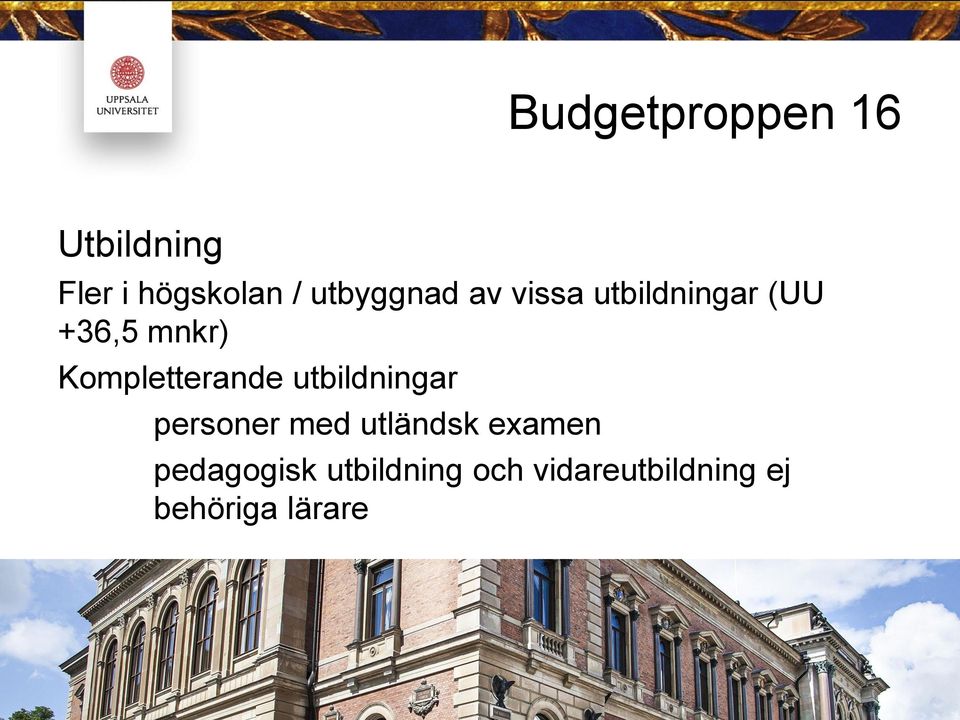 Kompletterande utbildningar personer med utländsk