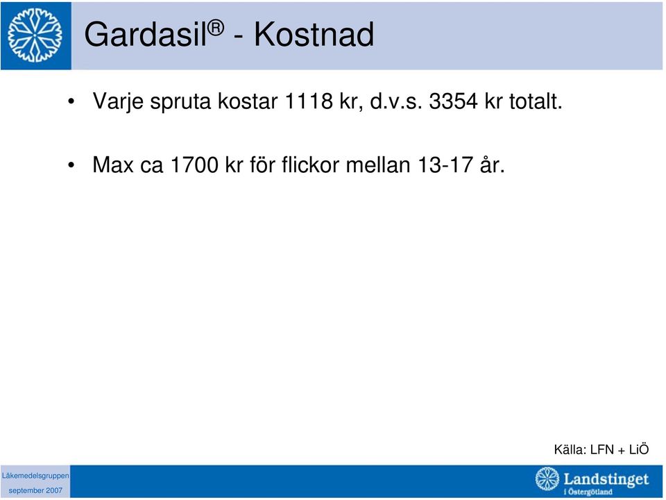 Max ca 1700 kr för flickor