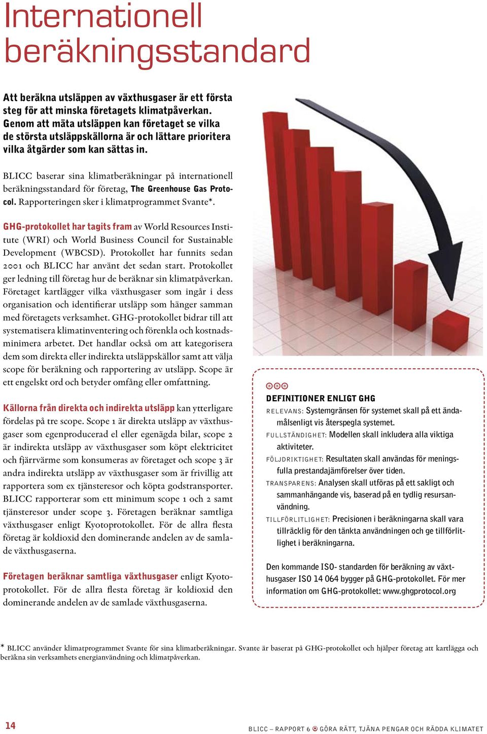 BLICC baserar sina klimatberäkningar på internationell beräkningsstandard för företag, The Greenhouse Gas Protocol. Rapporteringen sker i klimatprogrammet Svante*.