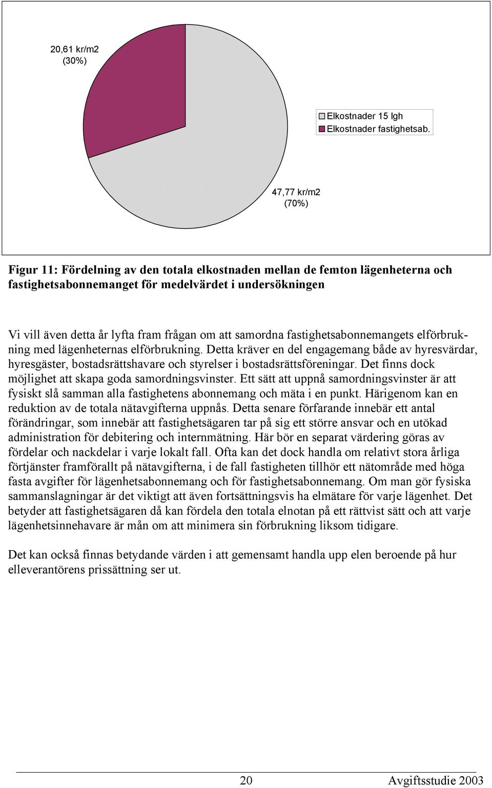 att samordna fastighetsabonnemangets elförbrukning med lägenheternas elförbrukning.