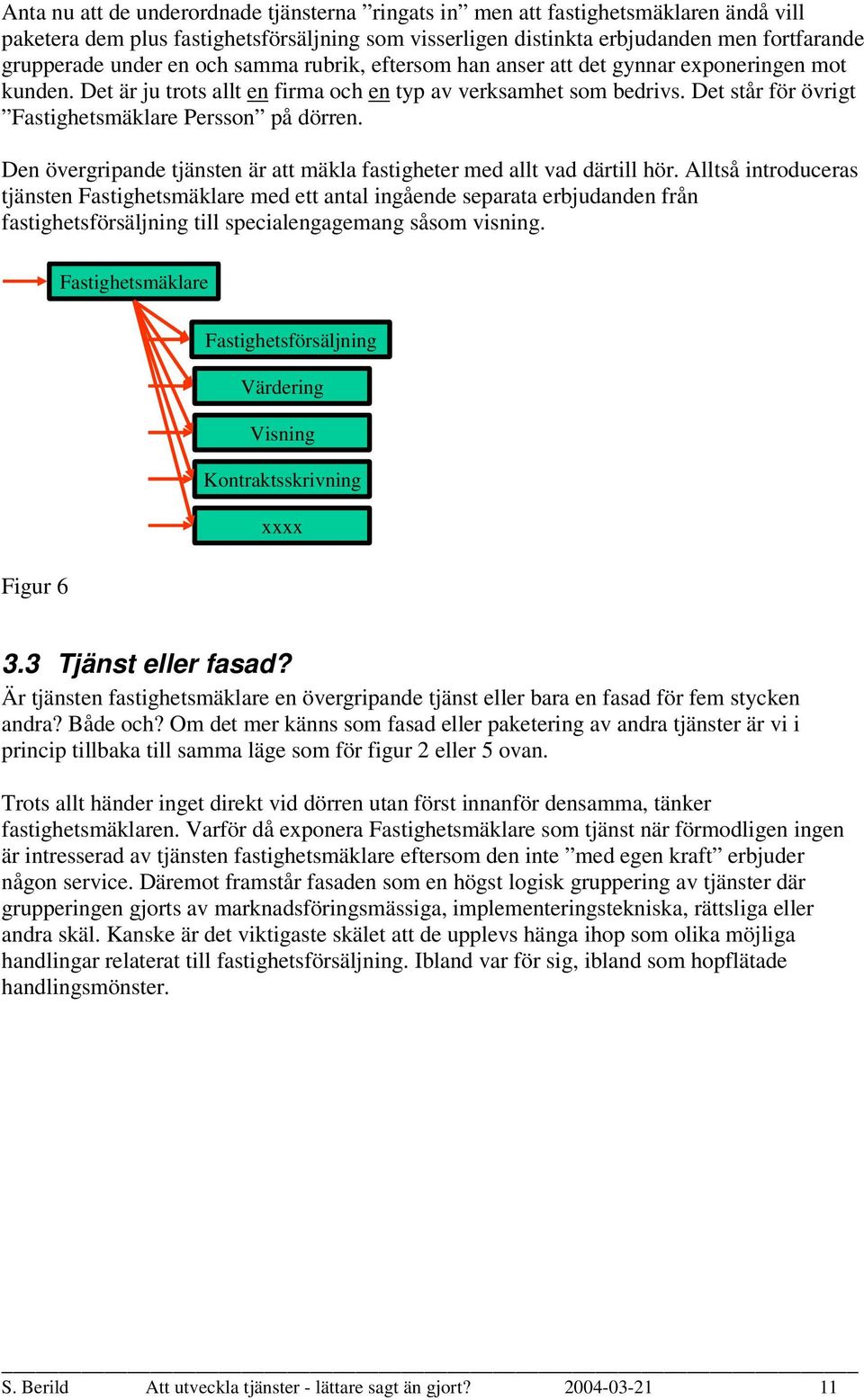 Det står för övrigt Fastighetsmäklare Persson på dörren. Den övergripande tjänsten är att mäkla fastigheter med allt vad därtill hör.