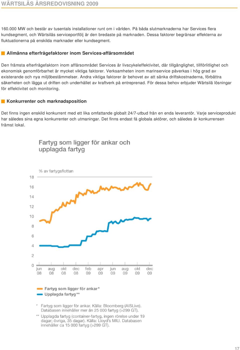 Allmänna efterfrågefaktorer inom Services-affärsområdet Den främsta efterfrågefaktorn inom affärsområdet Services är livscykeleffektivitet, där tillgänglighet, tillförlitlighet och ekonomisk