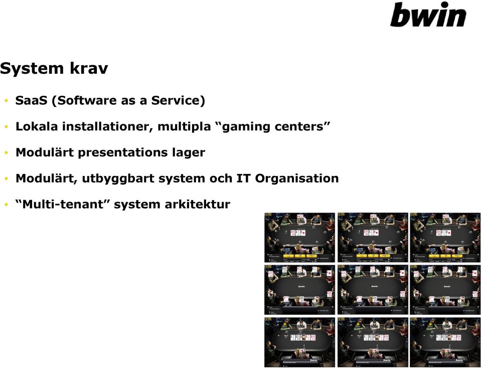 presentations lager Modulärt, utbyggbart system