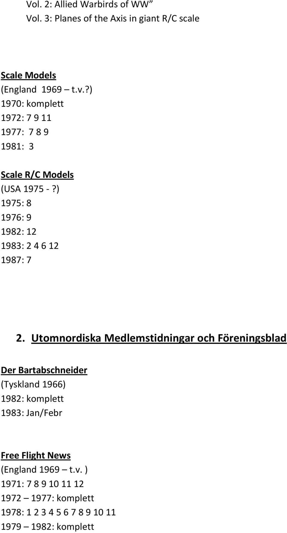 ) 1975: 8 1976: 9 1982: 12 1983: 2 4 6 12 1987: 7 2.