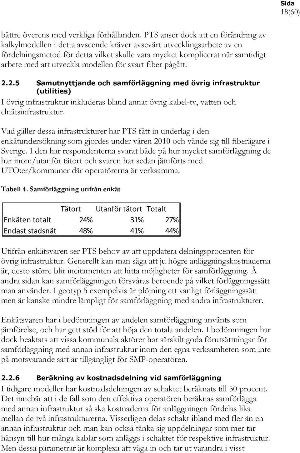 att utveckla modellen för svart fiber pågått. 2.