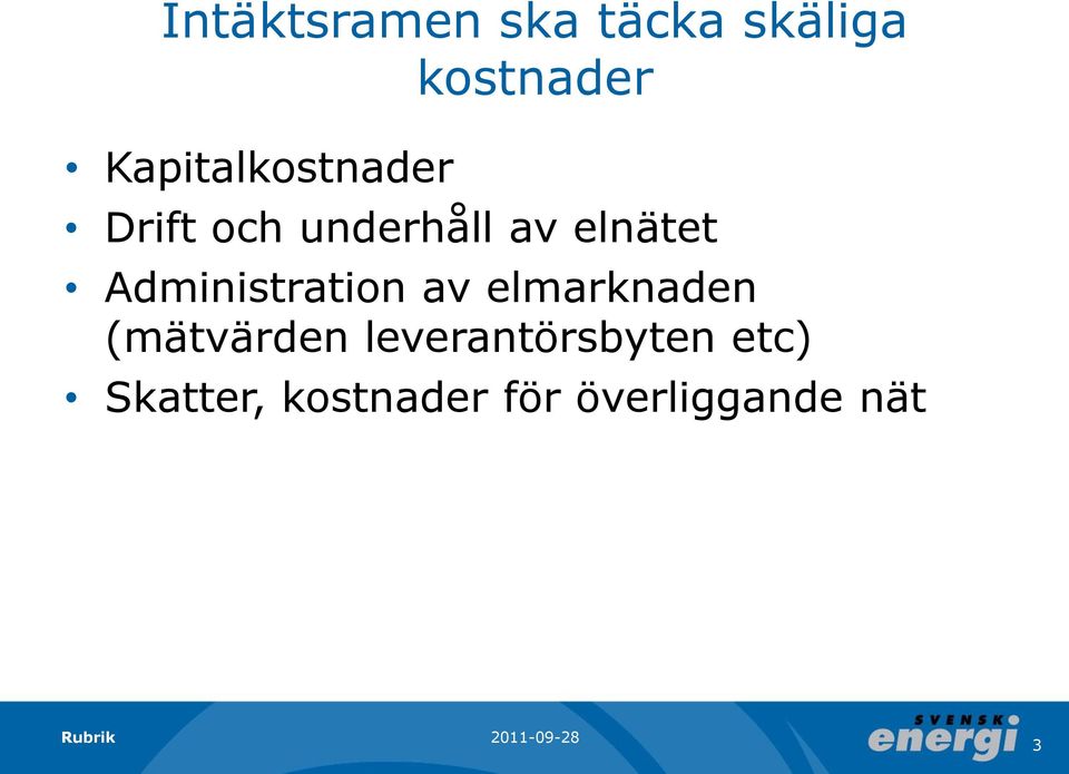 Administration av elmarknaden (mätvärden