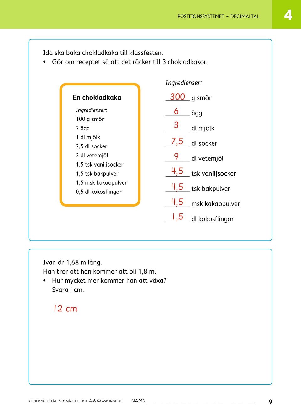 kokosflingor Ingredienser: 300 6 3 g smör ägg dl mjölk 7,5 dl socker 9 dl vetemjöl,5 tsk vaniljsocker,5 tsk bakpulver,5 msk kakaopulver 1,5 dl