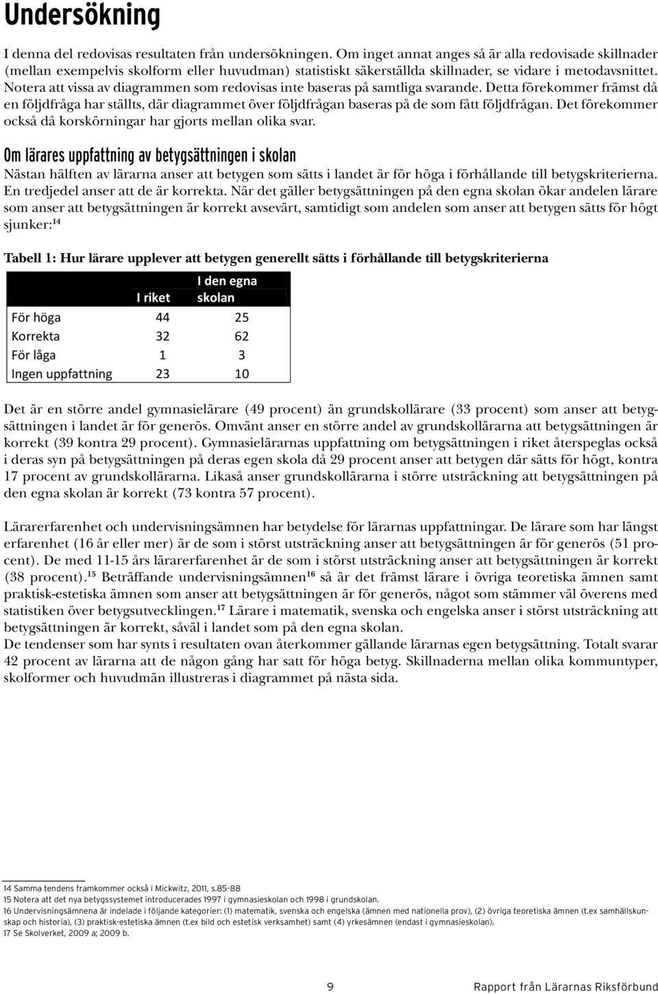 Notera att vissa av diagrammen som redovisas inte baseras på samtliga svarande. Detta förekommer främst då en följdfråga har ställts, där I denna del redovisas resultaten från undersökningen.