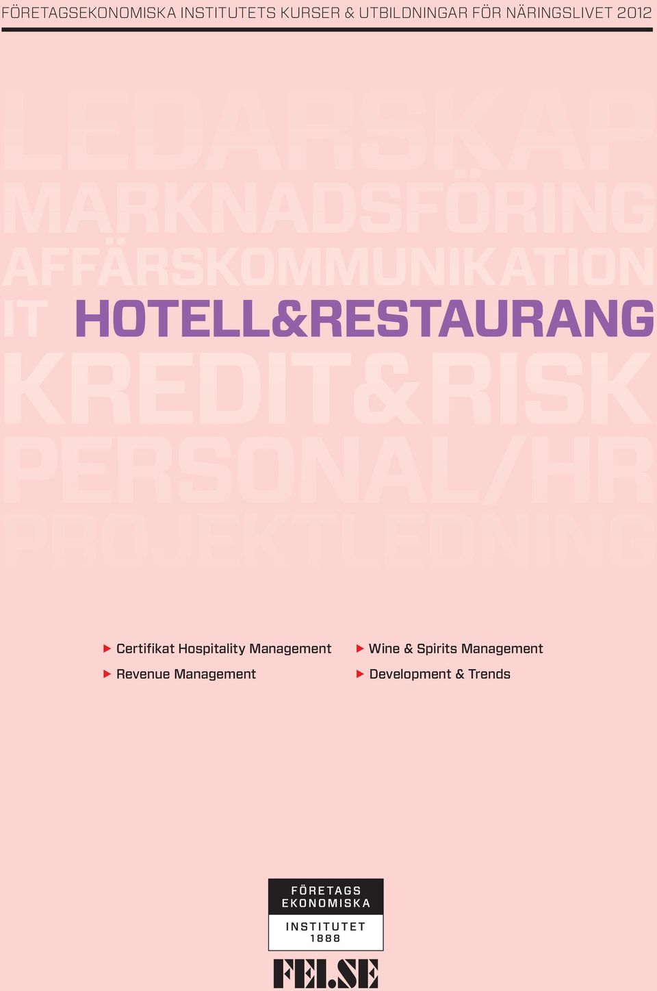 Certifikat Hospitality Management E Revenue Management E Wine & Spirits Management E