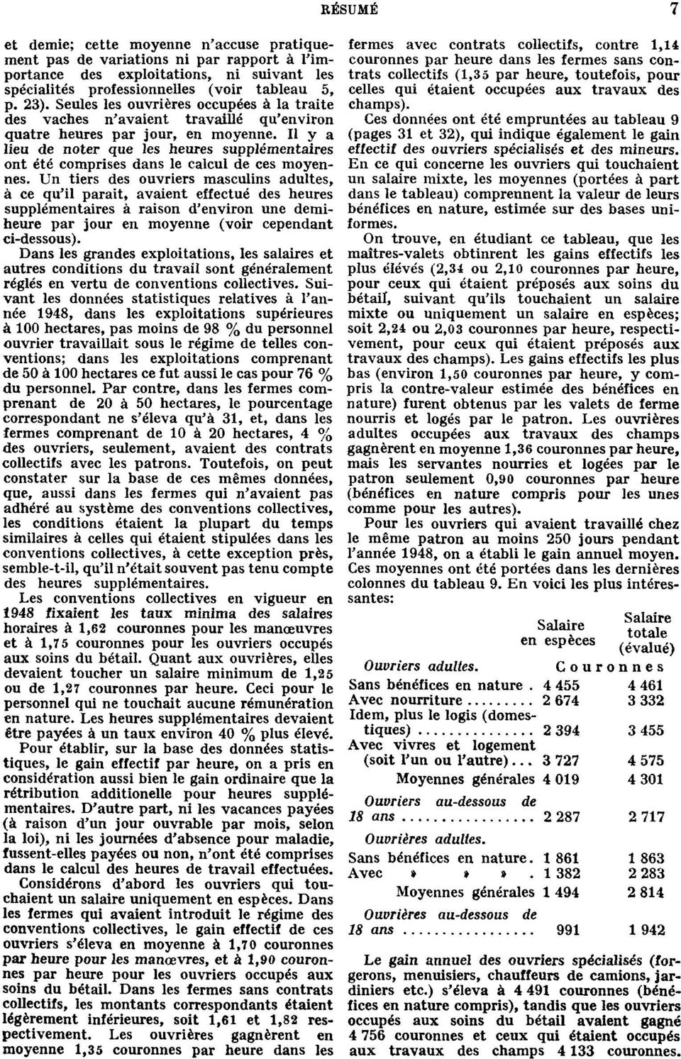 Il y a lieu de noter que les heures supplémentaires ont été comprises dans le calcul de ces moyennes.