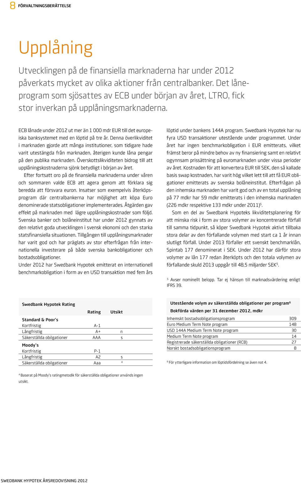 ECB lånade under 2012 ut mer än 1 000 mdr EUR till det europeiska banksystemet med en löptid på tre år.