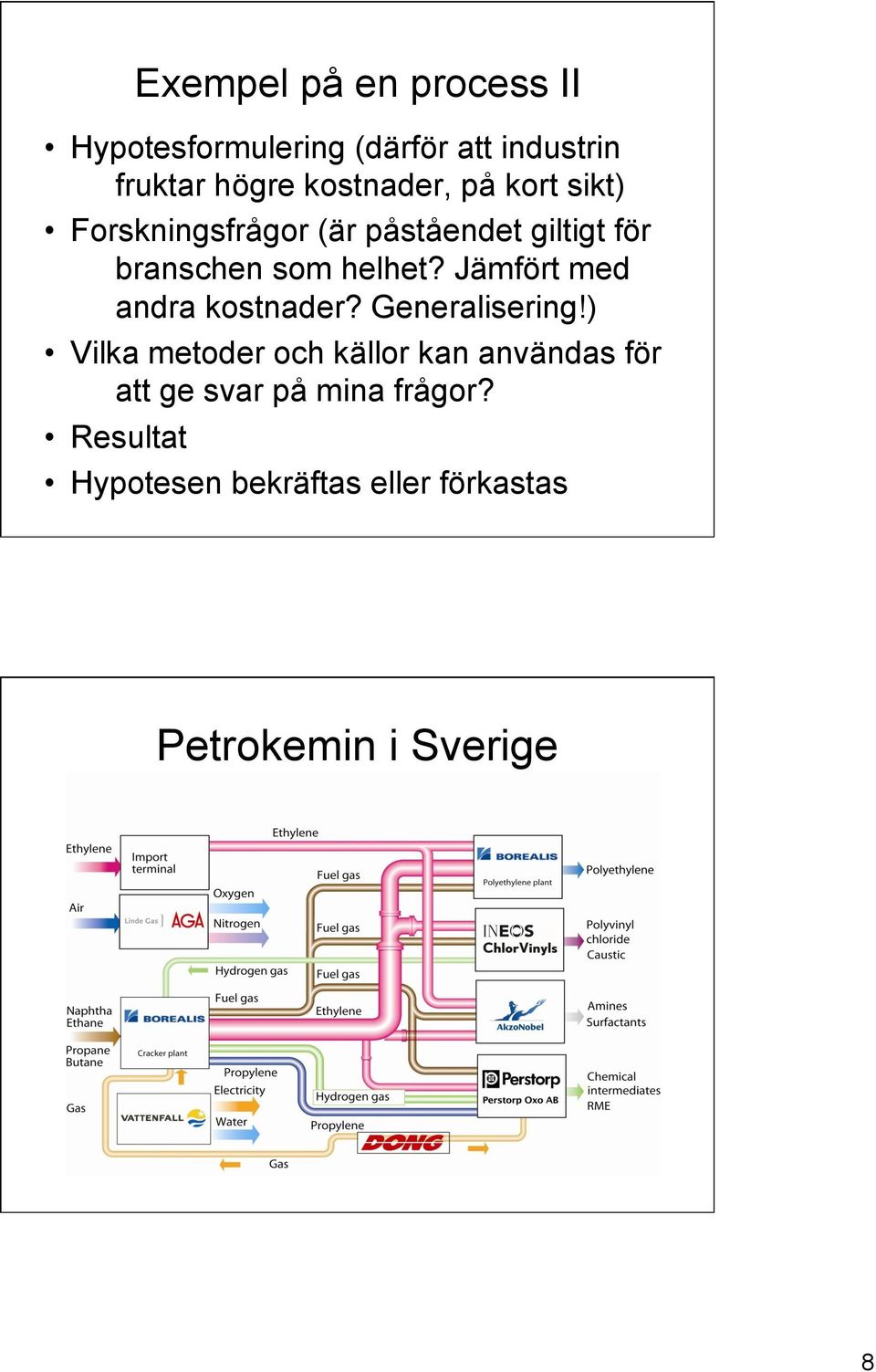 helhet? Jämfört med andra kostnader? Generalisering!