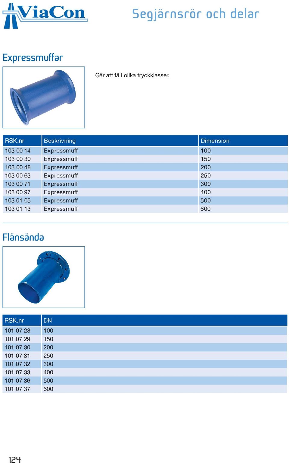 103 00 63 Expressmuff 250 103 00 71 Expressmuff 300 103 00 97 Expressmuff 400 103 01 05 Expressmuff 500