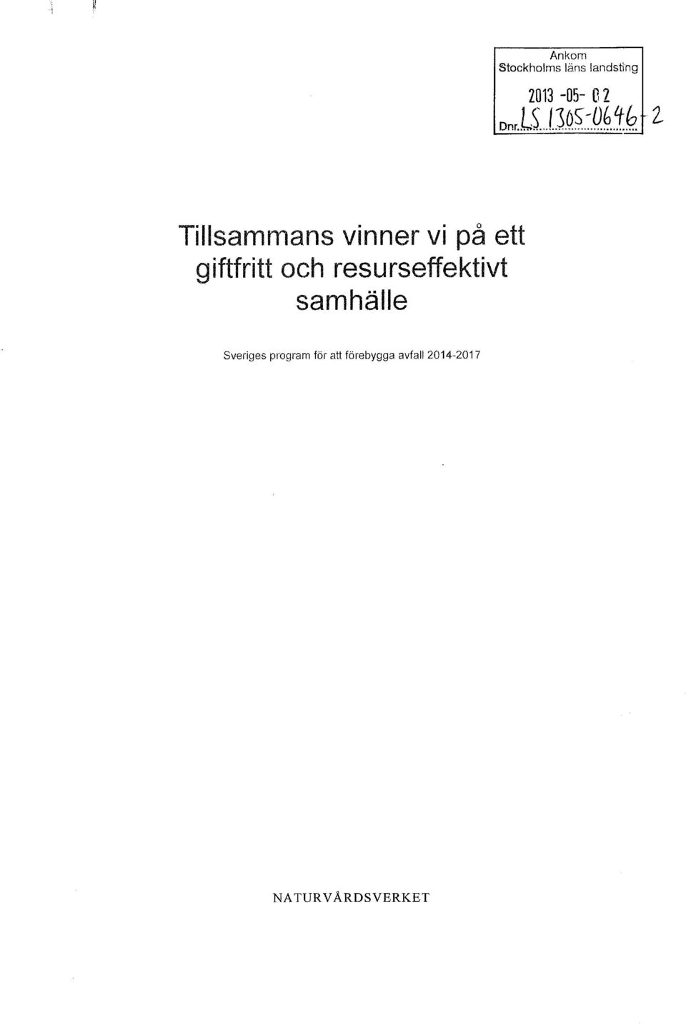 resurseffektivt samhälle Sveriges program för
