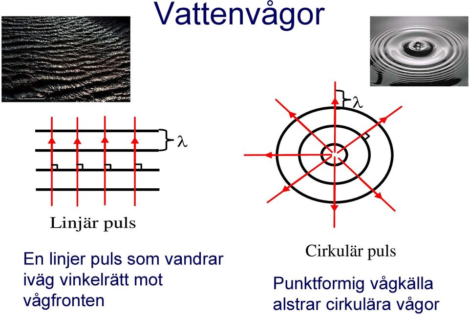 mot vågfronten Cirkulär puls