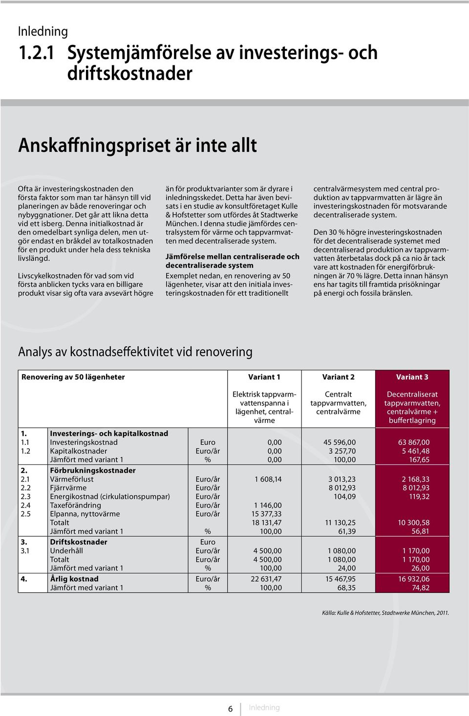 och nybyggnationer. Det går att likna detta vid ett isberg.