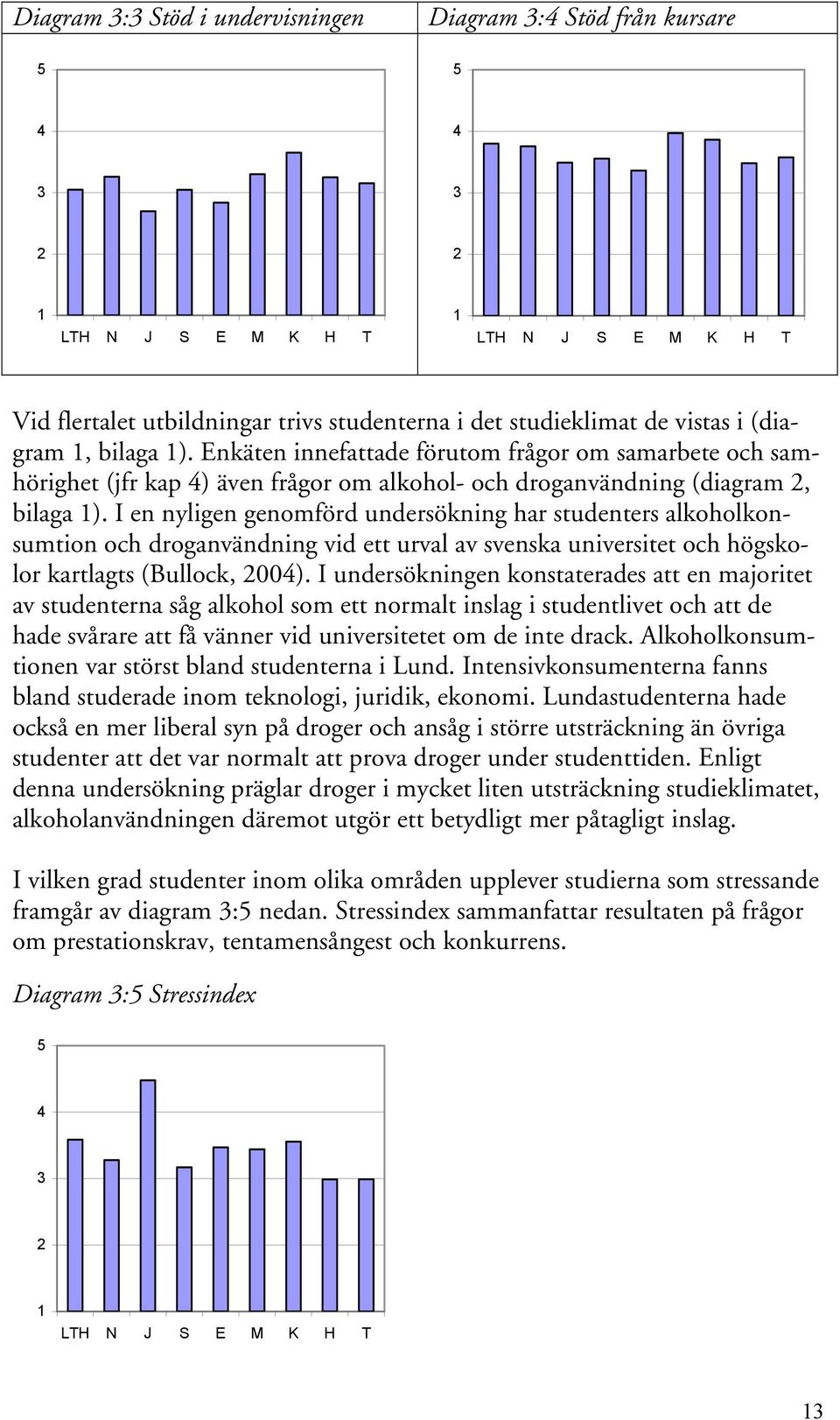 I en nyligen genomförd undersökning har studenters alkoholkonsumtion och droganvändning vid ett urval av svenska universitet och högskolor kartlagts (Bullock, 2004).