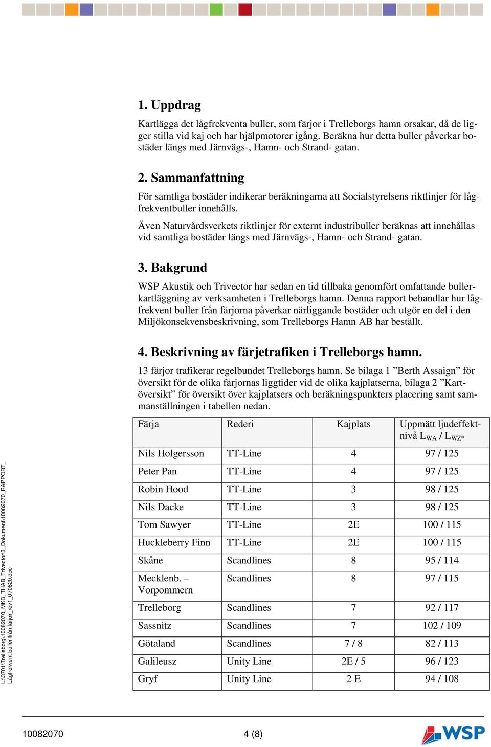 Sammanfattning För samtliga bostäder indikerar beräkningarna att Socialstyrelsens riktlinjer för lågfrekventbuller innehålls.