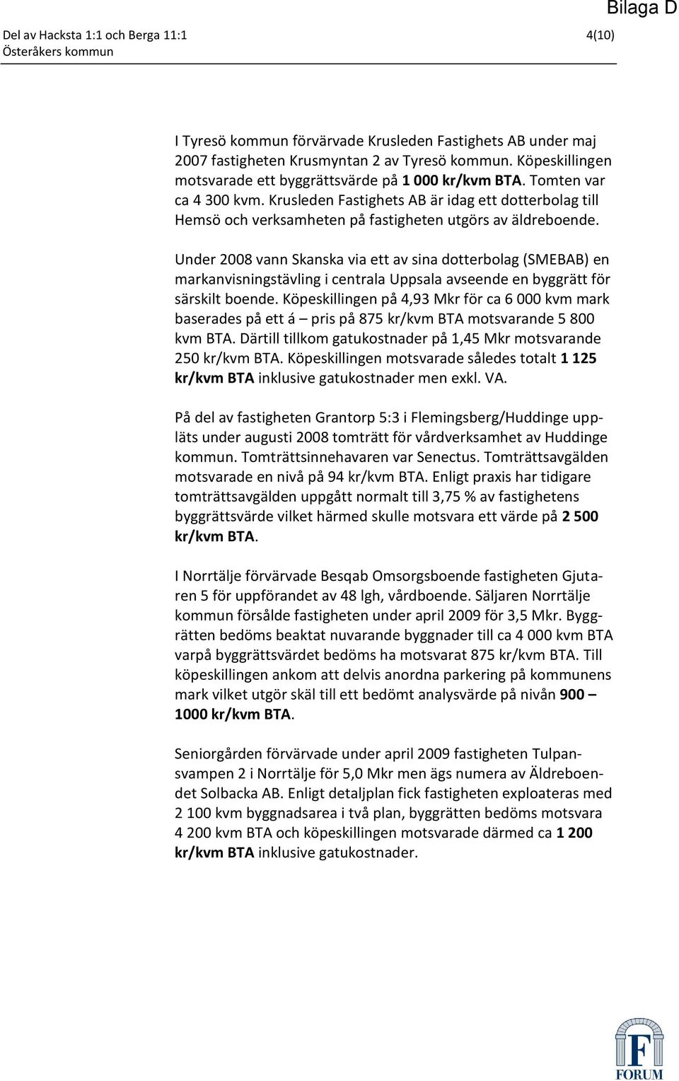 Krusleden Fastighets AB är idag ett dotterbolag till Hemsö och verksamheten på fastigheten utgörs av äldreboende.