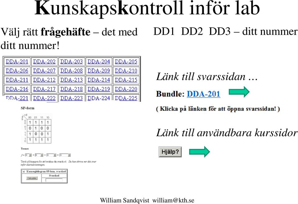 DD DD2 DD3 ditt nummer Länk till