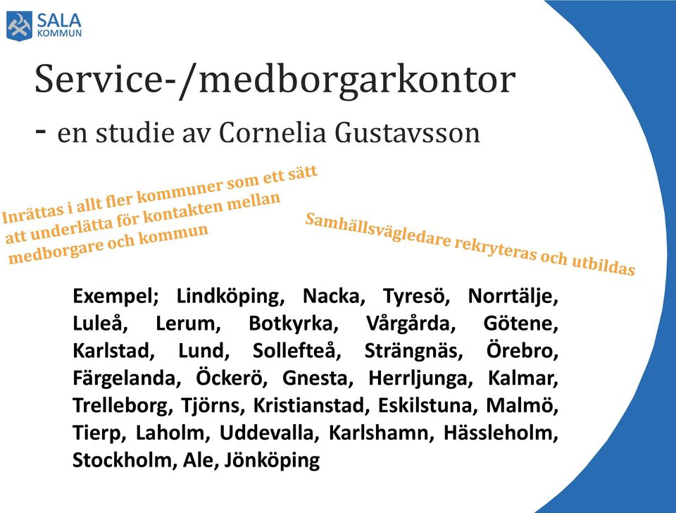 Strängnäs, Örebro, Färgelanda, Öckerö, Gnesta, Herrljunga, Kalmar, Trelleborg, Tjörns,