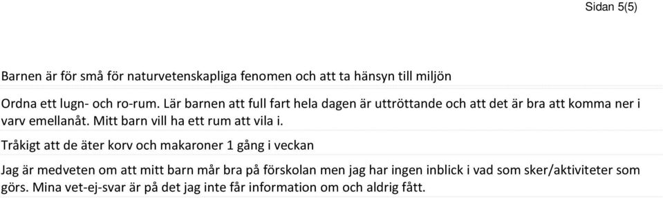 Mitt barn vill ha ett rum att vila i.