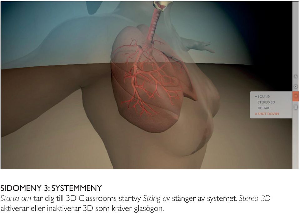 stänger av systemet.