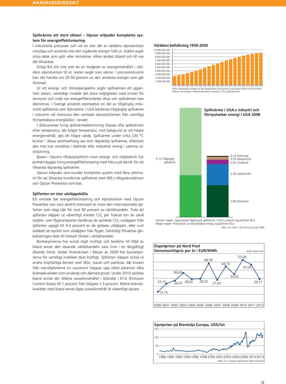 Enligt IEA blir inte mer än en tredjedel av energiinnehållet i världens elproduktion till el, resten avgår som värme.