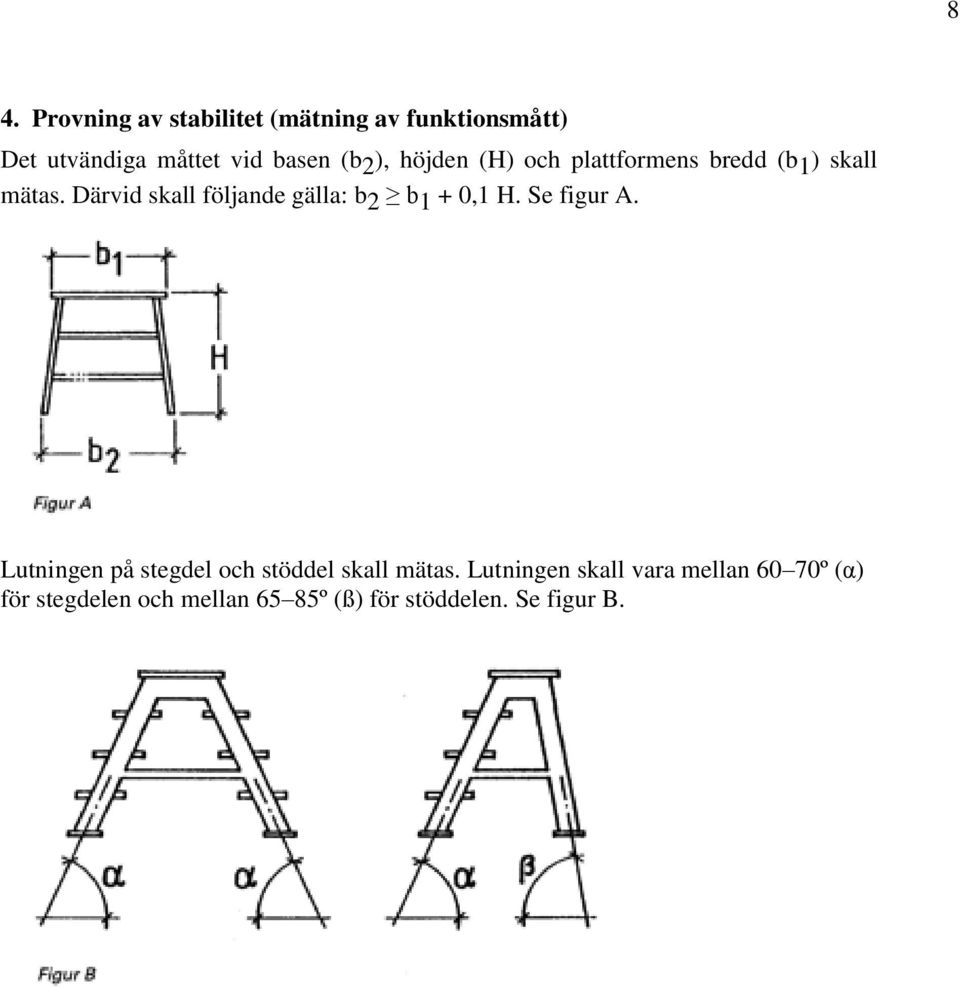 Därvid skall följande gälla: b 2 b 1 + 0,1 H. Se figur A.