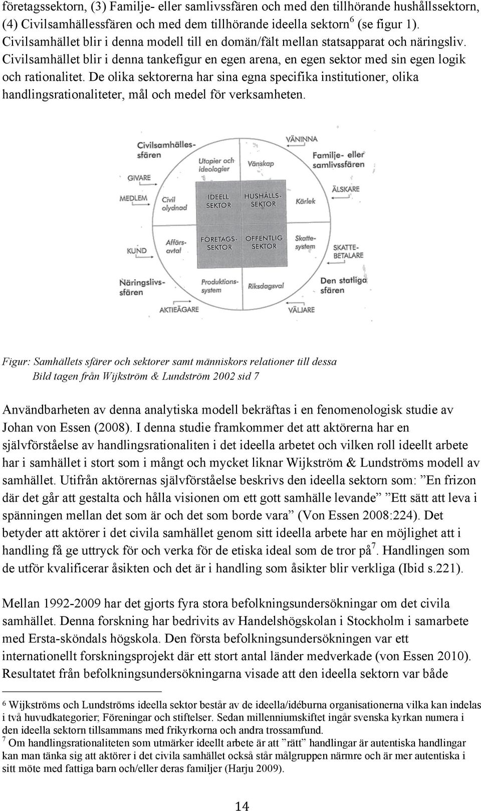 De olika sektorerna har sina egna specifika institutioner, olika handlingsrationaliteter, mål och medel för verksamheten.