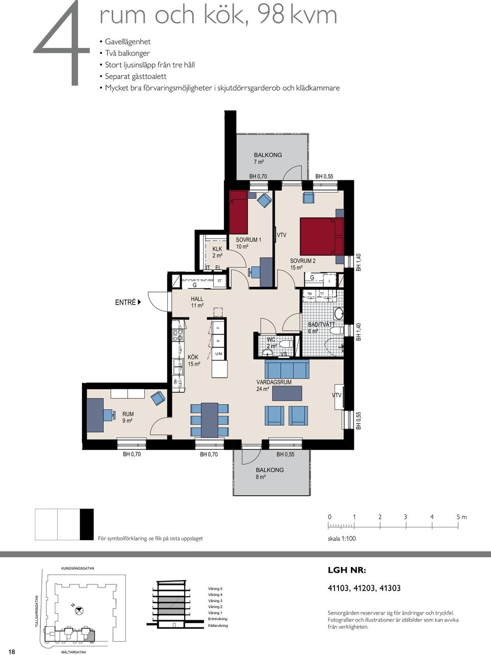 m² BAO BH 1,40 BH 1,40 BAO BAO 18 TUARSATA TUARSATA USÄSATA USÄSATA MÄTARATA Med reservation för eventuella förändringar och tryckfel MÄTARATA ör symbolförklaring, se flik på sista uppslaget Våning