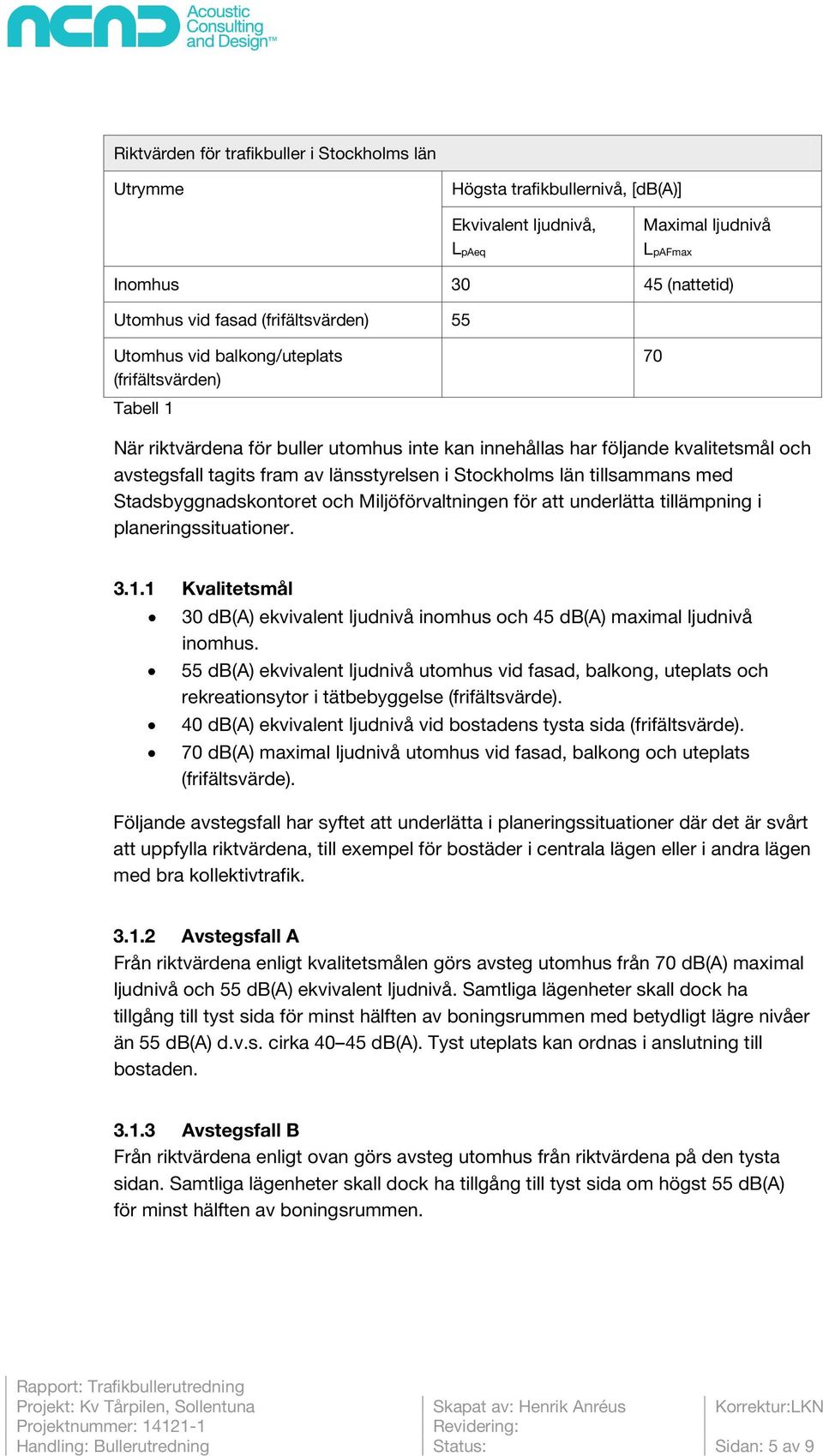 tillsammans med Stadsbyggnadskontoret och Miljöförvaltningen för att underlätta tillämpning i planeringssituationer. 3.1.