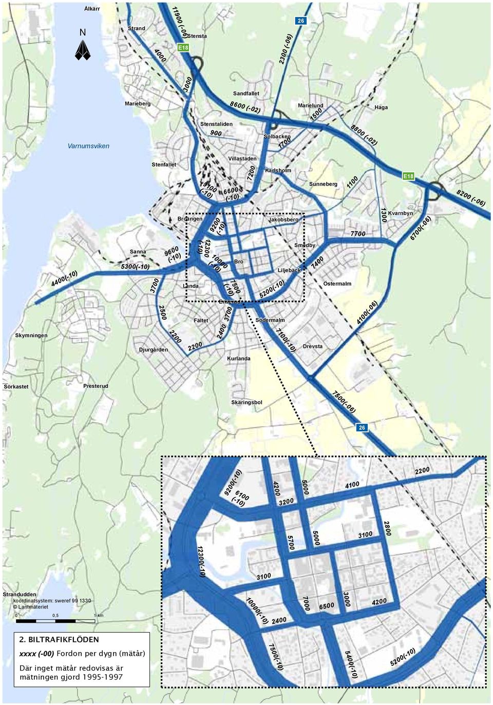 Smedby 5200(-10) Södermalm Liljebäck 7400 Östermalm 7700 4100(-06) 1300 Kvarnbyn 6700(-06) Skymningen Djurgården 2200 2200 2400 Kurlanda 7100(-10) Drevsta Sörkastet Presterud 7500(-06) Skäringsbol