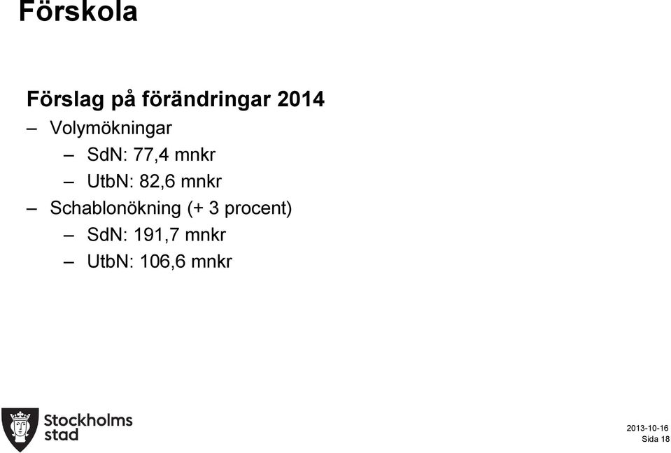 Schablonökning (+ 3 procent)