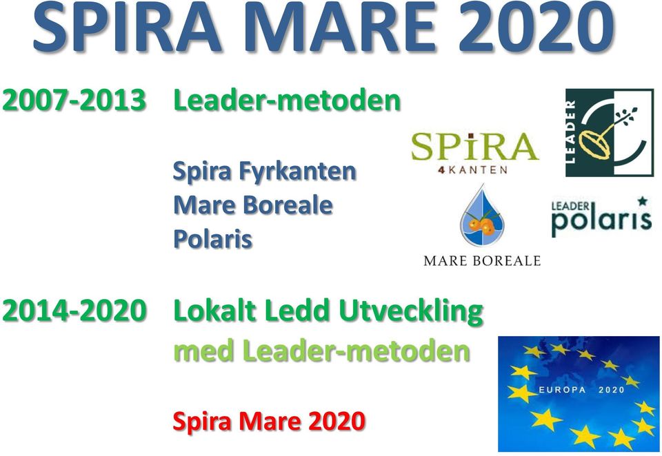 2014-2020 Lokalt Ledd Utveckling