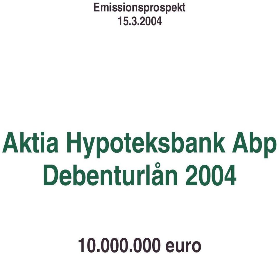 Hypoteksbank Abp