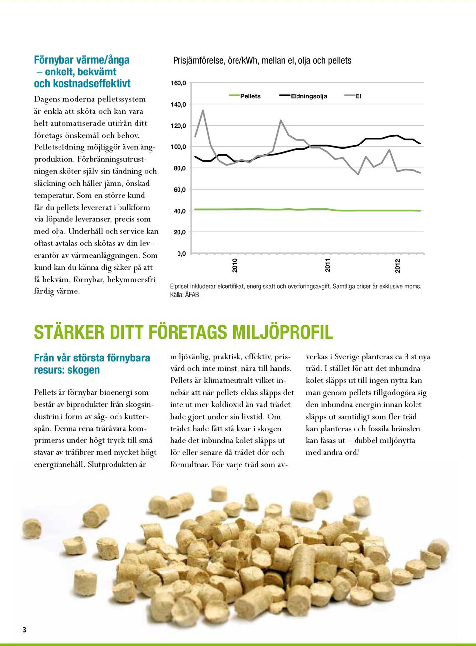 Som en större kund får du pellets levererat i bulkform via löpande leveranser, precis som med olja. Underhåll och service kan oftast avtalas och skötas av din leverantör av värmeanläggningen.