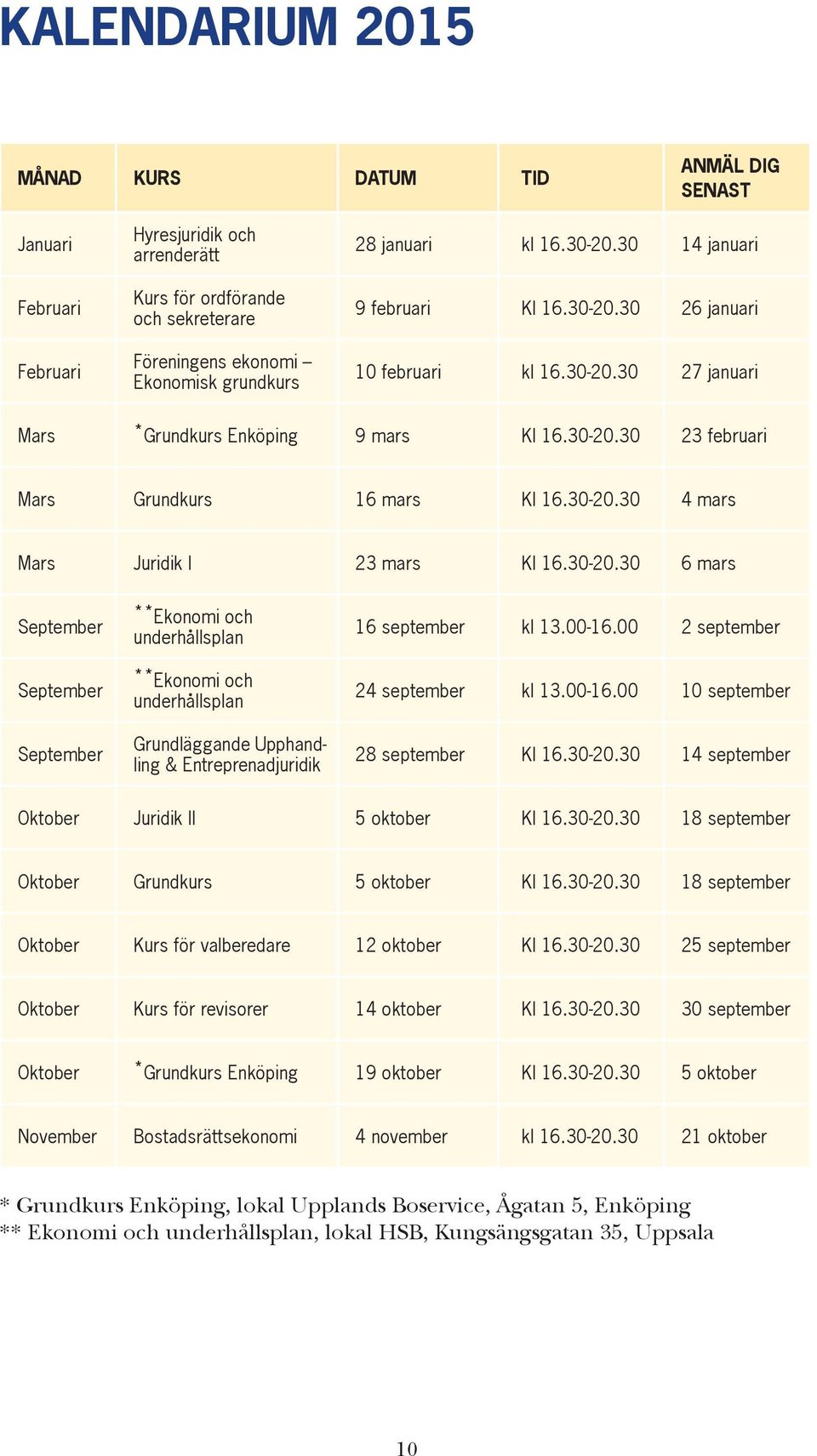 September **Ekonomi och underhållsplan **Ekonomi och underhållsplan Grundläggande Upphandling & Entreprenadjuridik 16 september kl 13.00-16.