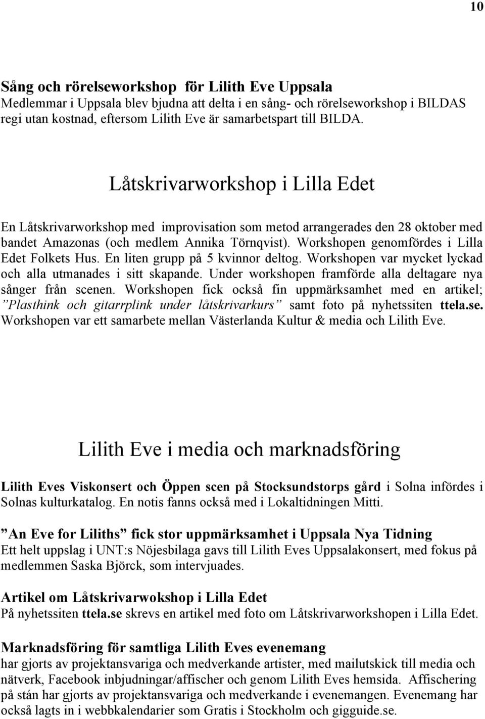 Workshopen genomfördes i Lilla Edet Folkets Hus. En liten grupp på 5 kvinnor deltog. Workshopen var mycket lyckad och alla utmanades i sitt skapande.