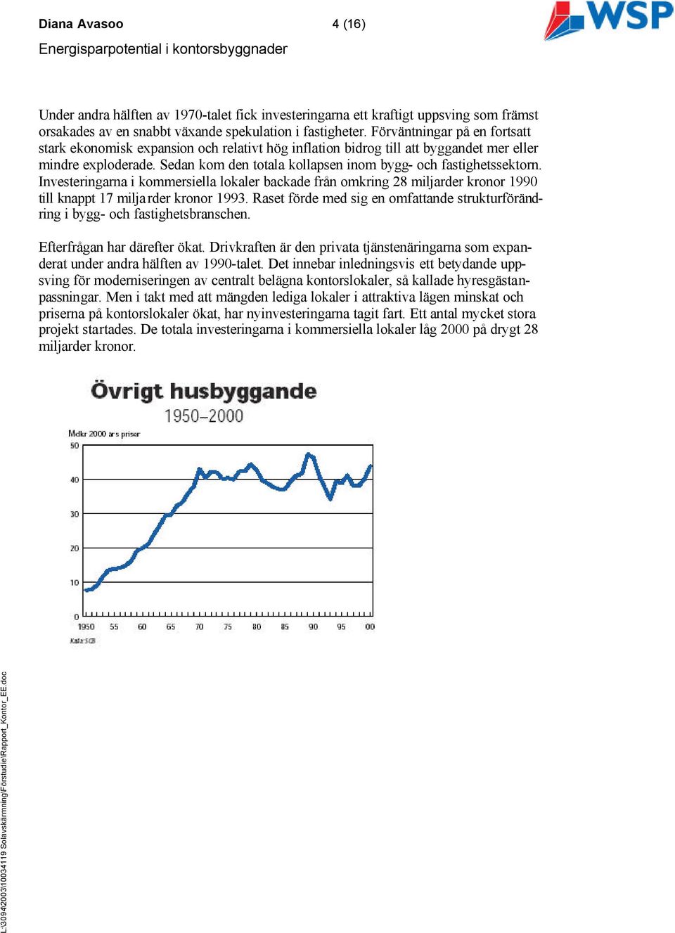 Sedan kom den totala kollapsen inom bygg- och fastighetssektorn. Investeringarna i kommersiella lokaler backade från omkring 28 miljarder kronor 1990 till knappt 17 miljarder kronor 1993.