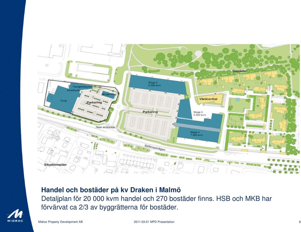 HSB och MKB har förvärvat ca 2/3 av byggrätterna för