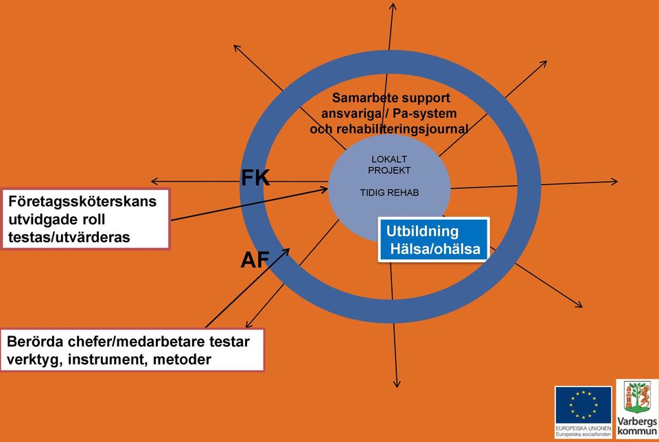 testas/utvärderas FK AF LOKALT PROJEKT TIDIG REHAB