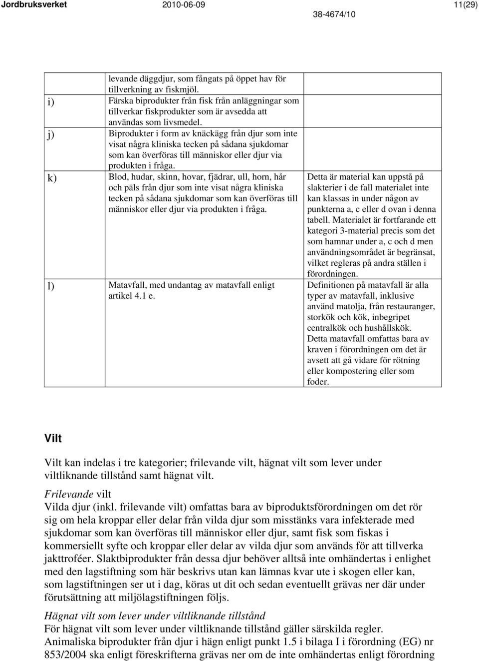 j) Biprodukter i form av knäckägg från djur som inte visat några kliniska tecken på sådana sjukdomar som kan överföras till människor eller djur via produkten i fråga.