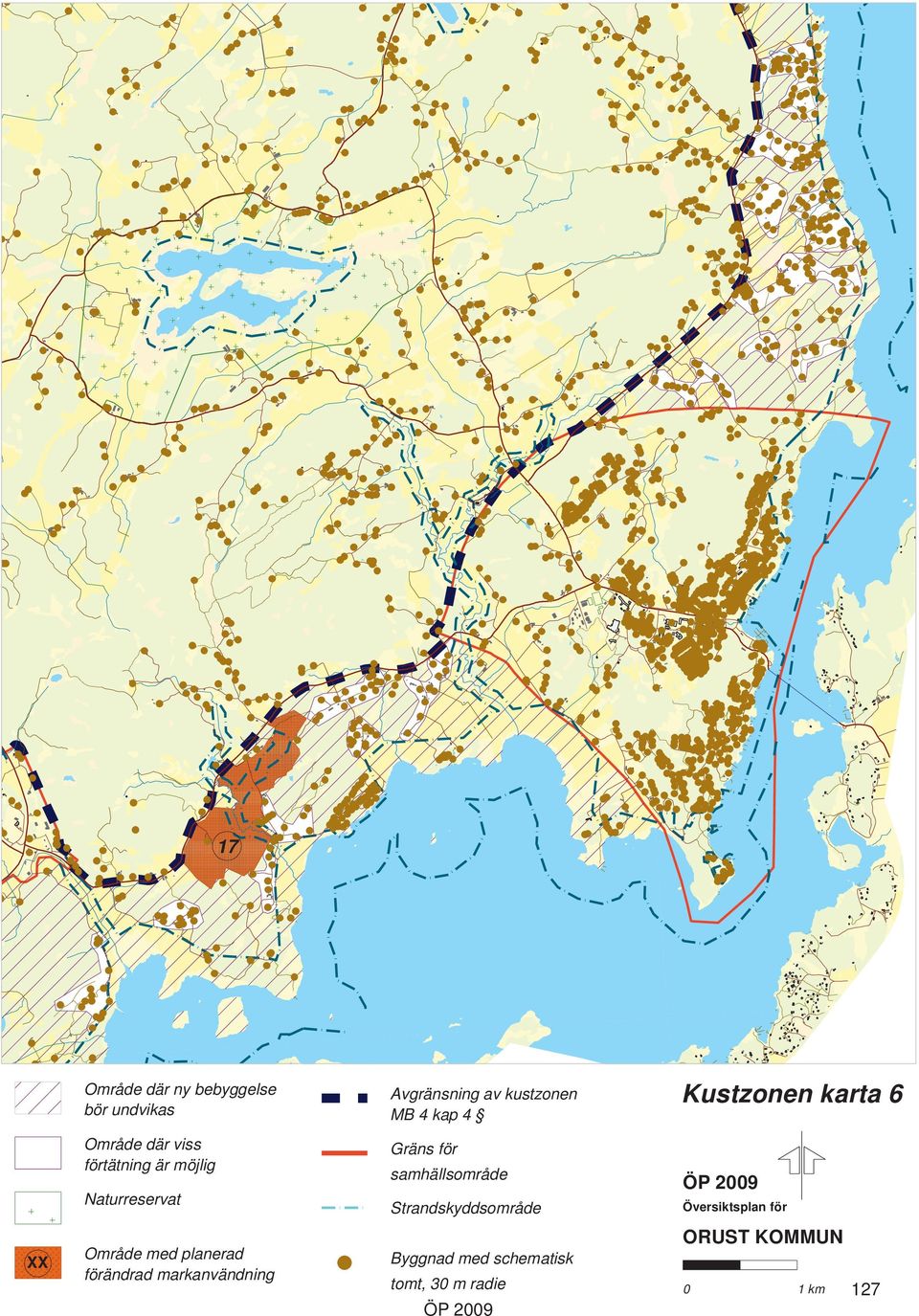 samhällsområde Strandskyddsområde Översiktsplan för XX Område med planerad