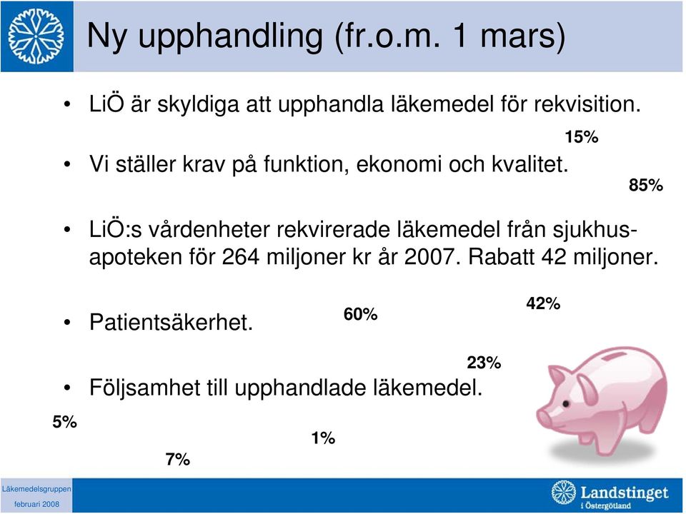 Vi ställer krav på funktion, ekonomi och kvalitet.