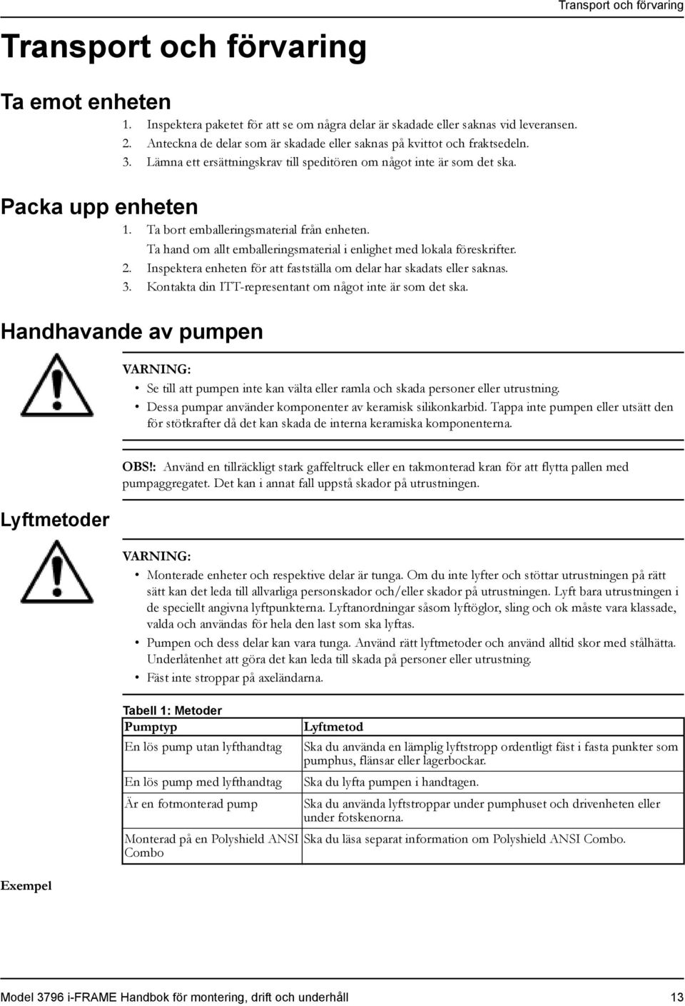 Ta bort emballeringsmaterial från enheten. Ta hand om allt emballeringsmaterial i enlighet med lokala föreskrifter. 2. Inspektera enheten för att fastställa om delar har skadats eller saknas. 3.