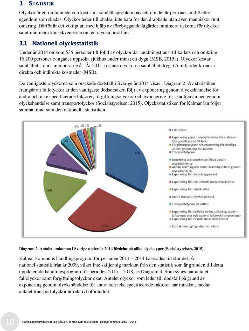 Därför är det viktigt att med hjälp av förebyggande åtgärder minimera riskerna för olyckor samt minimera konsekvenserna om en olycka inträffar. 3.