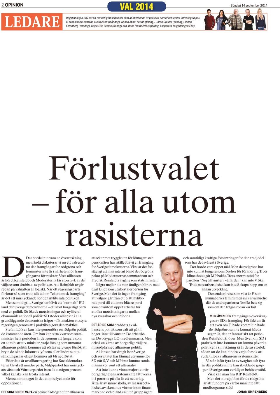 helgtidningen ETC).