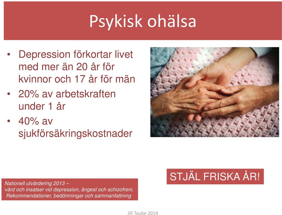 Nationell utvärdering 2013 vård och insatser vid depression, ångest och